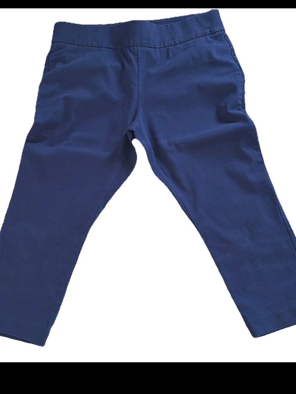 St John’s Bay Women’s Capri Mid Rise Pants Dark Navy Blue Size 14R